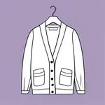 lilac cardigan image